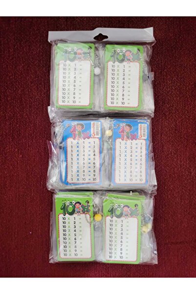 Esmay 30 Öğrenci için Zincirli Çarpım Tablosu Kartları Karne Hediyesi