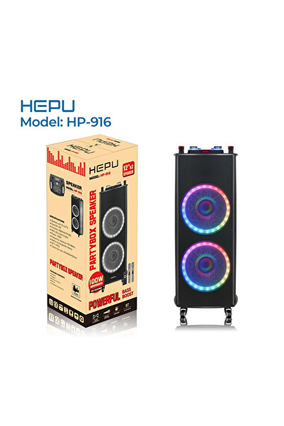 HEPU HP 916 Taşınabilir Şarjlı Bluetooth Büyük Boy Parti Hoparlörü 100w Rms 2...