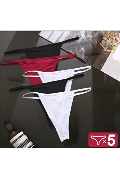 Oprah 5 Li Paket Esnek String Külot