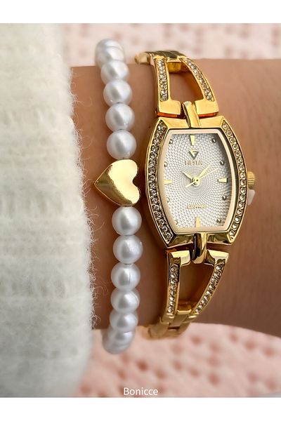 Fiesta Brand Steel Band, Yellow Color, Design Model Vip Women's Wrist Watch Bracelet