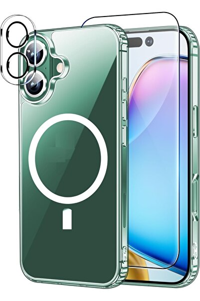 Evax 3 في 1 لهاتف iPhone 16 Plus - حافظة MagSafe مع واقي شاشة وواقي عدسة الكاميرا