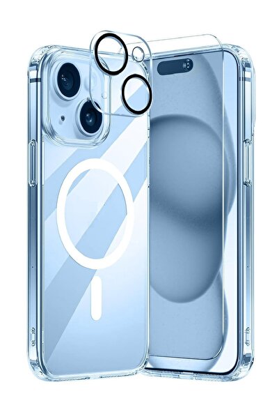 Evax 3 in 1 for iPhone 15 Plus - Magsafe Case, Screen Protector and Camera Le...