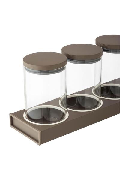 Dania Glass jar set with lid, 4 pieces