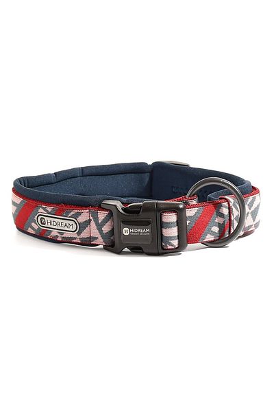 Petza Dog Collar Hi Dream Ancient Castle Berry Red