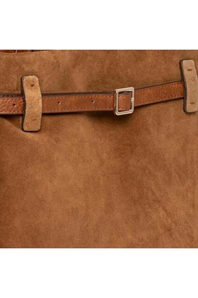 Jacquline Taba Kolios Women's Genuine Nubuck Leather Shoulder Bag