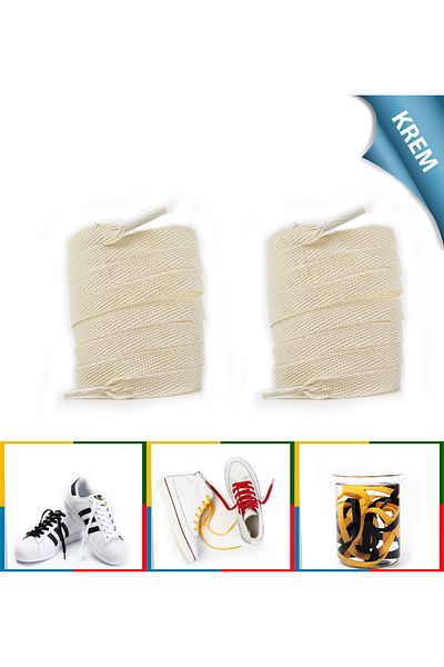 AiryFooT Converse Sports Shoelaces - 120 Cm, 1 Pair (Cream)