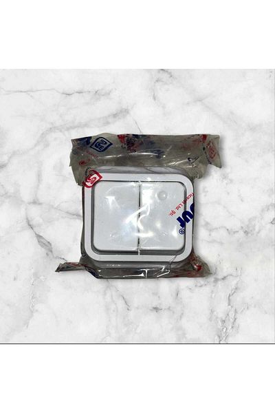 SELDUR White Color Surface Mounted Double Switch