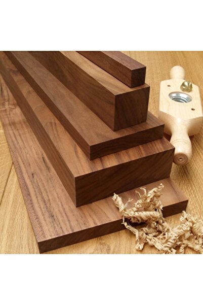 iAhşap (1,5X4,5 CM X 10 CM 1 ADET) Ceviz Ahşap Çıta Taslak Tahta Blok Ve Kereste