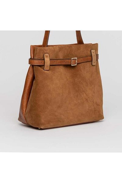 Jacquline Taba Kolios Women's Genuine Nubuck Leather Shoulder Bag