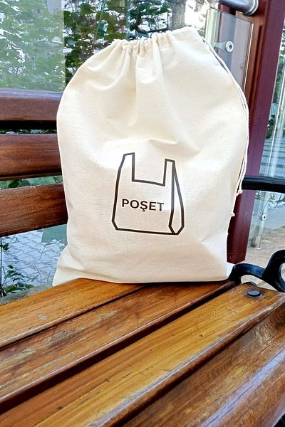 Emtory Home Suport pentru pungi de lenjerie imprimat cu șnur - Organizator de bucătărie - Organizator de bucătărie 32x45 cm