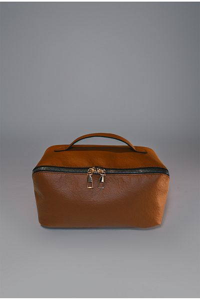 ALEXANDER HUD Tan Makeup Bag – Γυναικεία τσάντα καλλυντικών ταξιδιού, Organizer Organizer