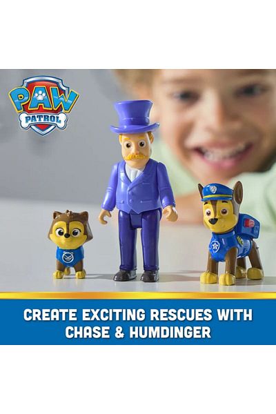 PAW PATROL Chase Mayor Humdinger and Cat Chase Figure Set