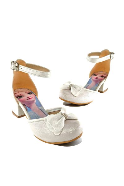 BDKButik Pantofi cu toc pentru fetiță cu imprimeu prințesă Pantofi rochii de seară
