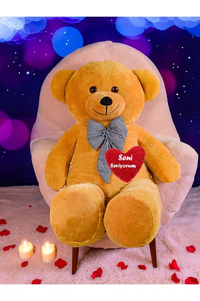 Princess Bear 160 Classic Plush Bear with Bow Tie – Large Size