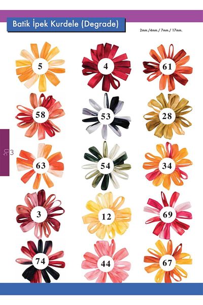 Majestik Μεταξωτή κορδέλα μπατίκ 4 mm - 58