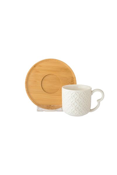 Dania Turkish coffee cup set, 6 pieces, wihte