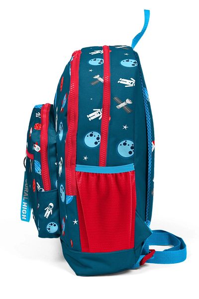 Coral High Rucsac de școală cu patru compartimente pentru copii Indigo Red Space Pattern 23116