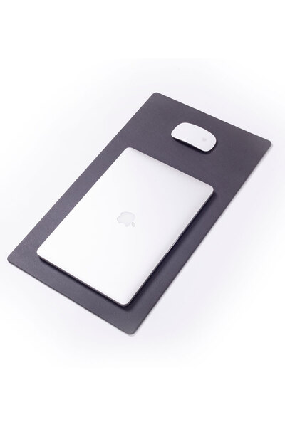 Turgut Office Deri Masa Sümeni Antrasit 60x35cm