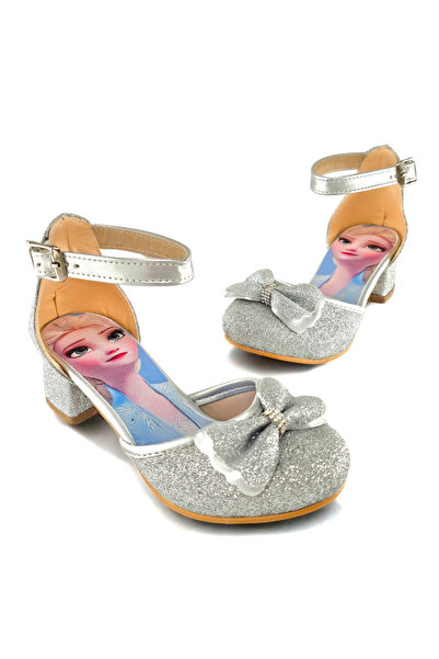 BDKButik Pantofi cu toc pentru fetiță cu imprimeu prințesă Pantofi rochii de seară