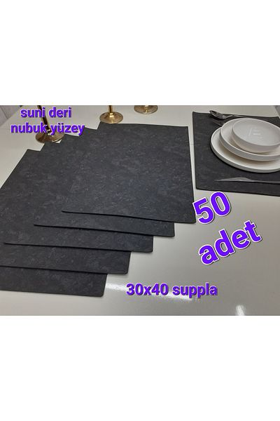 SEHARA 50 bucăți de serviciu american/piele artificială/30x40cm/suprafață nubuc