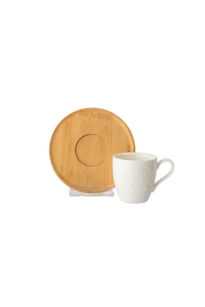 Dania Turkish coffee cup set, 6 pieces, wihte