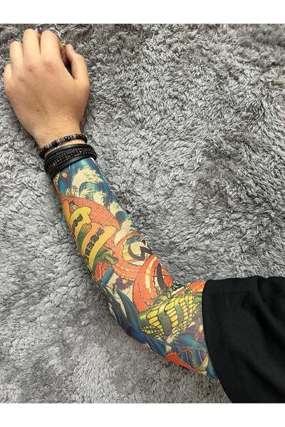 Gölge Store Giyilebilir Desenli Kol Dövmesi 3D Baskılı Tattoo