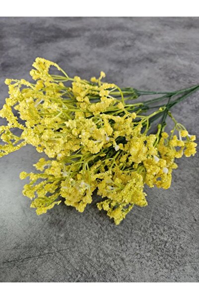 YAPAY ÇİÇEK DERYASI 1 قطعة 35 سنتيمتر 5 فرع الأصفر الاصطناعي Cipso زهرية ديكو...