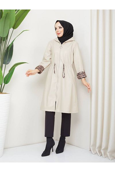 RACE FASHİON Δερμάτινο παλτό Leopard Print - Εσωτερικό RC3005