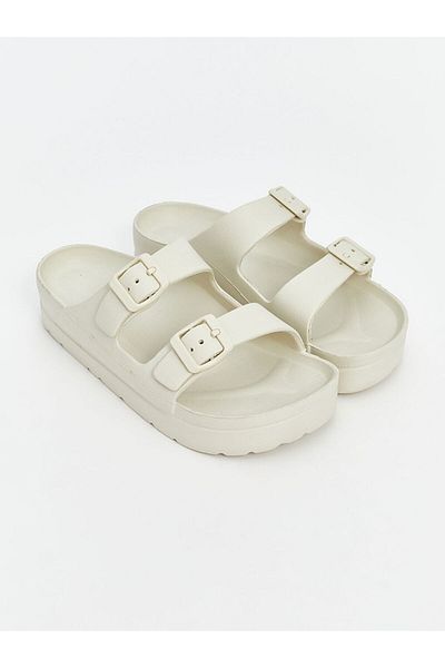 LC Waikiki Leather Look Double Banded Women's Slippers