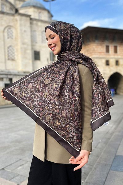 Sultan Soft Cotton Shawl - Ethnic Pattern - Slt1026-16 - Dark Plum, Dusty Rose, Green