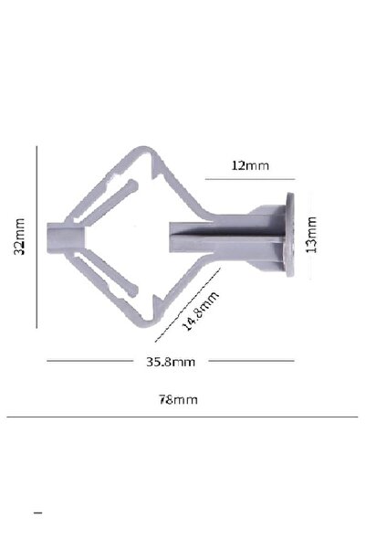 Made Dubel Made Plastik Alçıpan Dübeli 3 Mm 1 Paket- 20 Adet