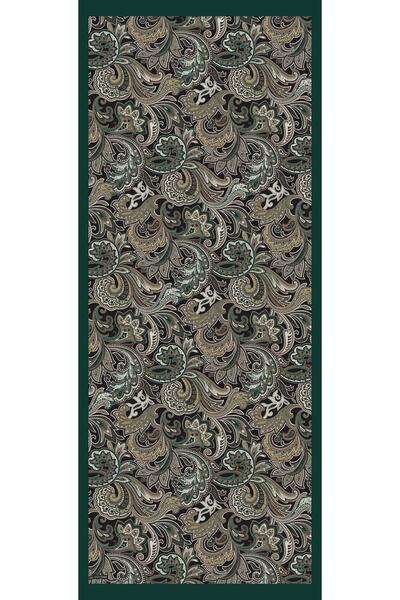 Sultan Soft Pamuk Şal - Retro Desen - SLT3078-02 - Yeşil, Siyah