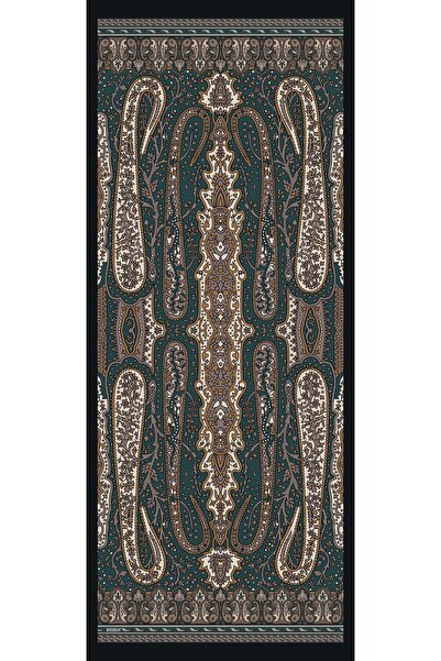 Sultan Soft Pamuk Şal - Otantik Desen - SLT2890-03 - Mavi, Turuncu, Siyah