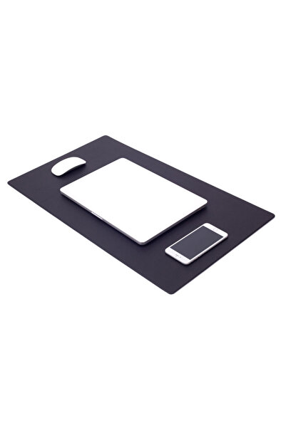 Turgut Office Covoraș de birou din piele Negru 70x40cm