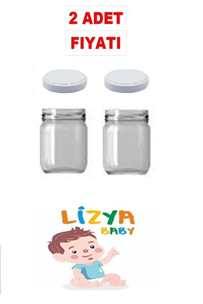 LİZYA BABY Cam Kavanoz Paşabahçe Beyaz  Kapak 210 Cc 2 Adet Yoğurt Bebek Mama...