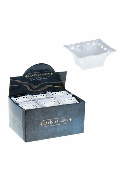 Lavin 6-Piece Square Porcelain Mini Sauce Bowl and Jam Bowl