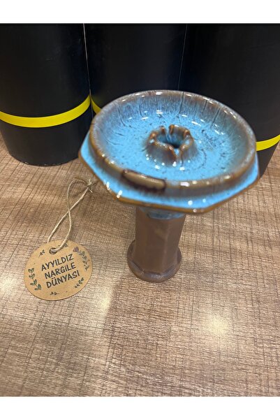 MEGAHED Ayyıldız porselen lüle mavili