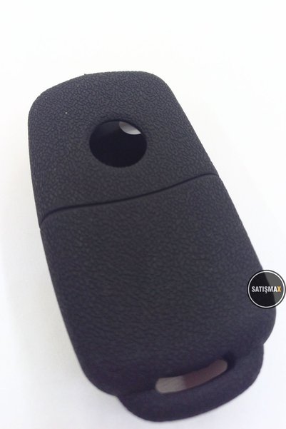 SatışMax Silicone car key case cover for polo passat b5 golf jetta mk6 tiguan eos scirocco black