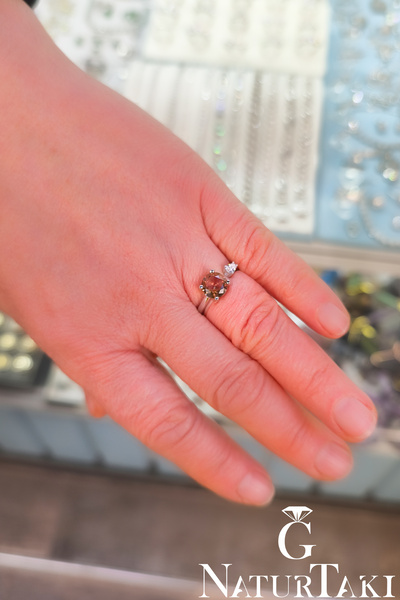 Naturtakı Yuvarlak Zultanit Taşlı Gümüş Tasarım Kadın Yüzük - Sultanit Günlük...