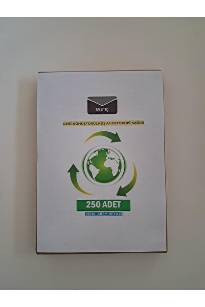 Belirteç A4 Fotokopi Kağıdı Krem Rengi Geri Dönüştürülmüş 250 Adet