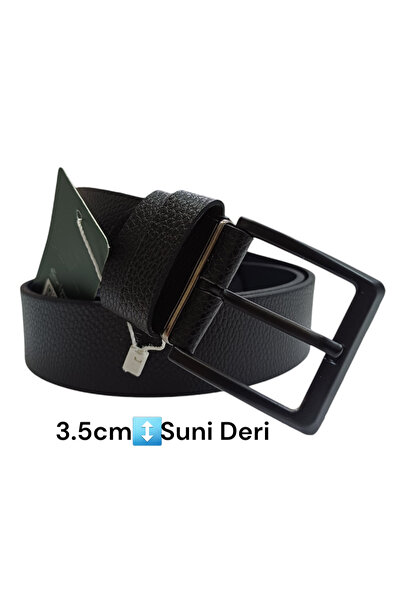 MK butik Ανδρική ζώνη από τζιν και υφασμάτινο παντελόνι από συνθετικό δέρμα