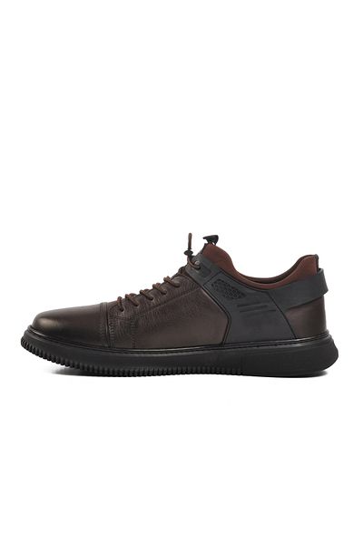 AYAKMOD Καφέ Γνήσιο Δερμάτινο Ανδρικά Παπούτσια Casual 4K0757-2297 M