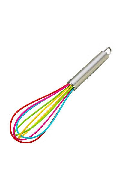 libescarf Colorful Whisk with Silicone Beater Metal Handle