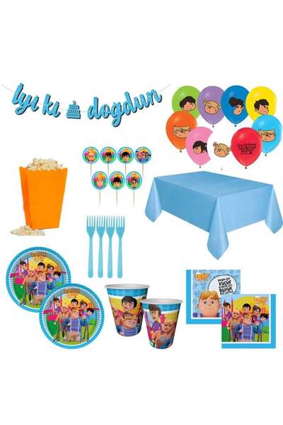Parti Evreni Rafadan Tayfa Temalı Doğum Günü Seti 8 Kişilik