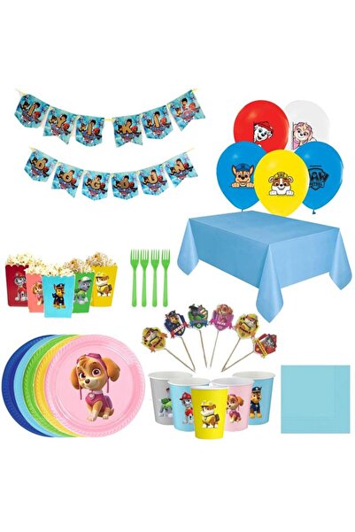 Parti Evreni Paw Patrol Eko Doğum Günü Seti 10 Kişilik