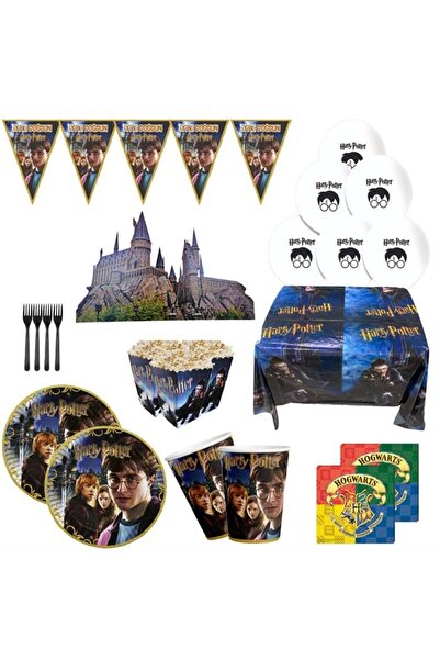 Parti Evreni Harry Potter Temalı Lüks Doğum Günü Seti 8 Kişilik