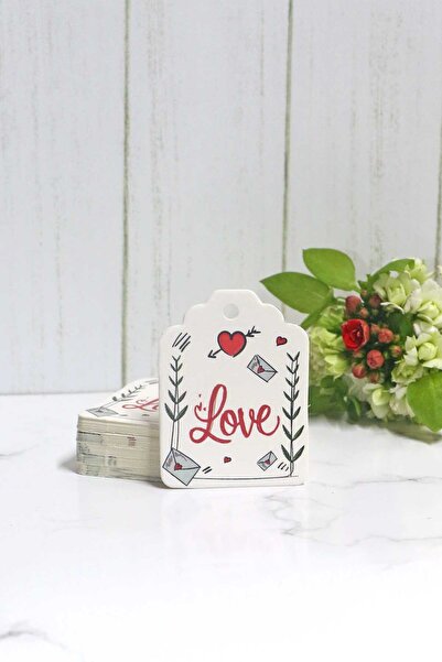 Vice Етикет за Свети Валентин - LOVE, отпечатан 50 етикета (4,5 x 6 cm)
