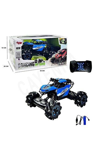 cayenna Mavi Uzaktan Kumandalı Full Fonksiyon Şarjlı 2.4 Ghz 1:16 Off Road Arazi Arabası