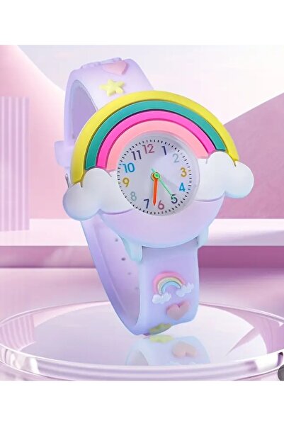 BBS Büyüleyici Mor Gökkuşağı 🌈Kuvars Sevimli Saat