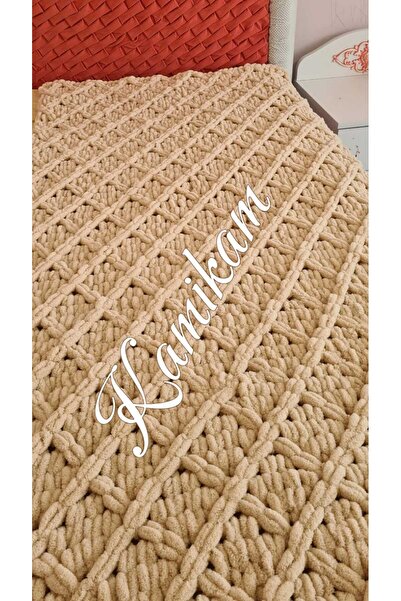 KAMİKAM М'яка оксамитова ковдра Alize 100 X 100 см, в'язана вручну, для немовлят